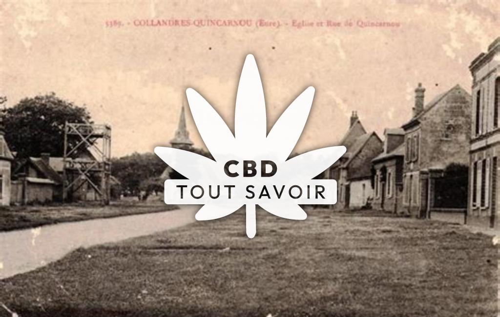 Village à Collandres-Quincarnon avec feuille Cannabis CBD
