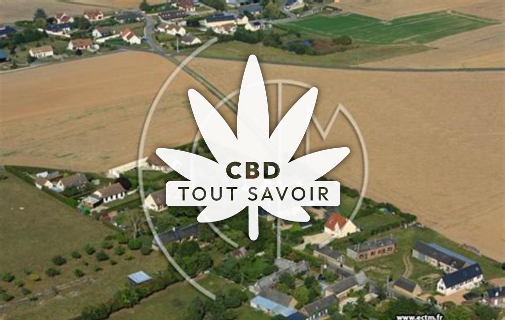 Village à Ferrieres-Haut-Clocher avec feuille Cannabis CBD
