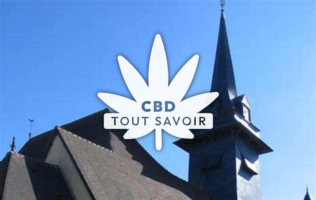 Village à Le-Fidelaire avec feuille Cannabis CBD