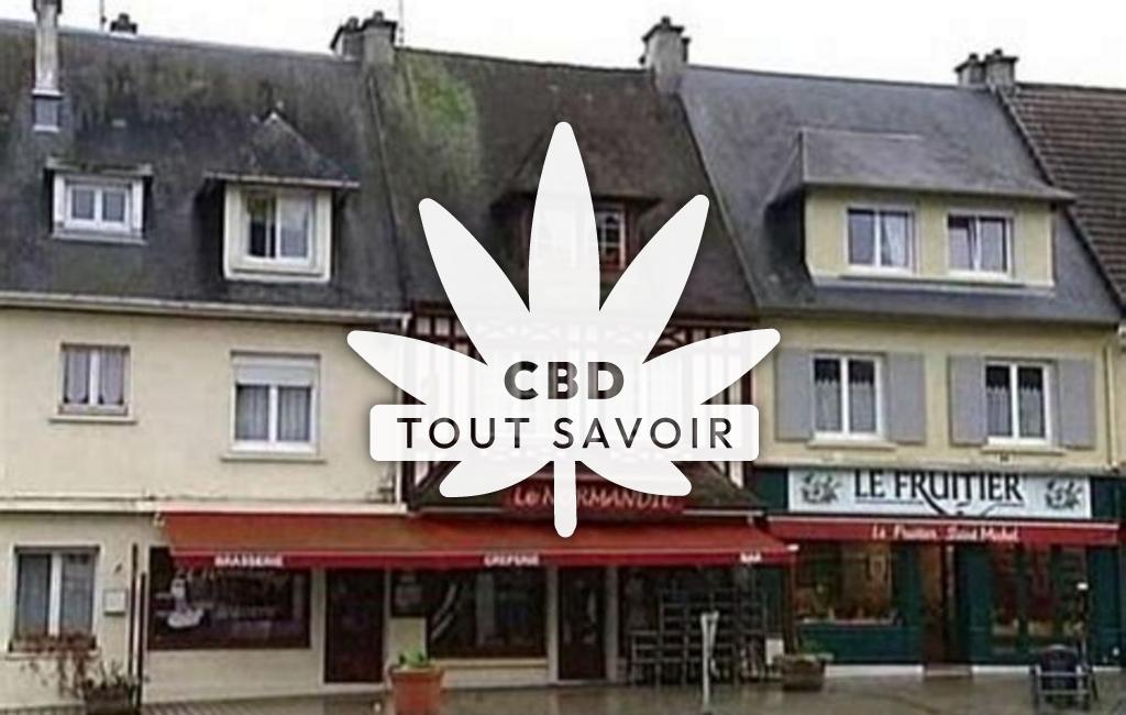 Village à Beuzeville avec feuille Cannabis CBD