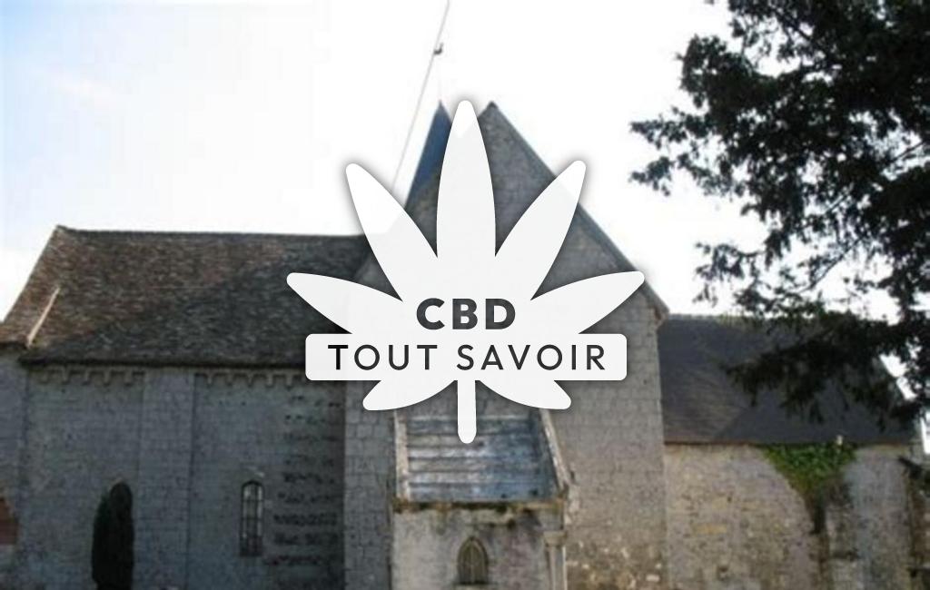 Village à Fiquefleur-Equainville avec feuille Cannabis CBD