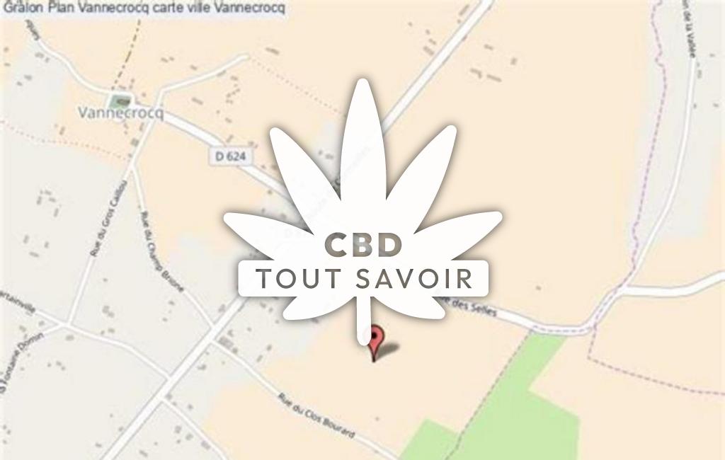Village à Vannecrocq avec feuille Cannabis CBD