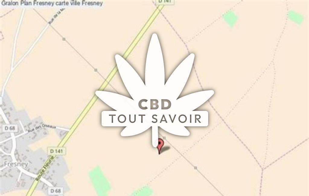 Village à Fresney avec feuille Cannabis CBD