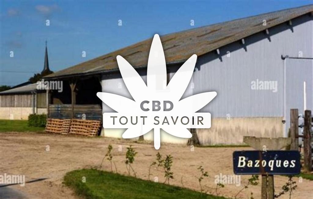 Village à Bazoques avec feuille Cannabis CBD