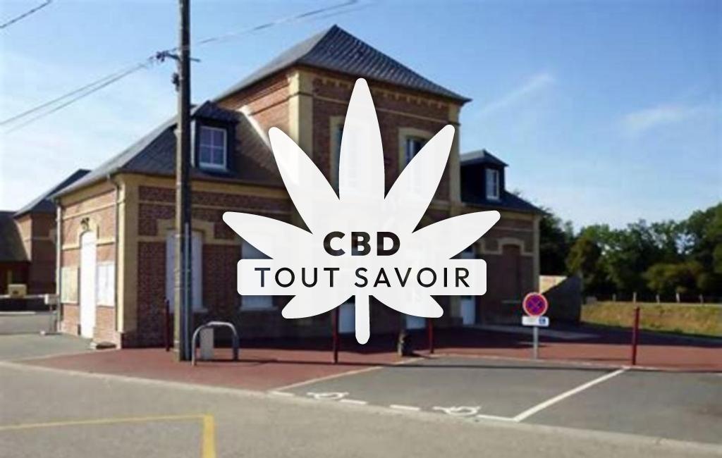Village à Le-Theil-Nolent avec feuille Cannabis CBD