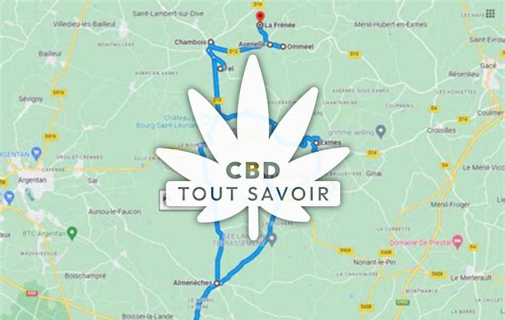 Village à Chambois avec feuille Cannabis CBD