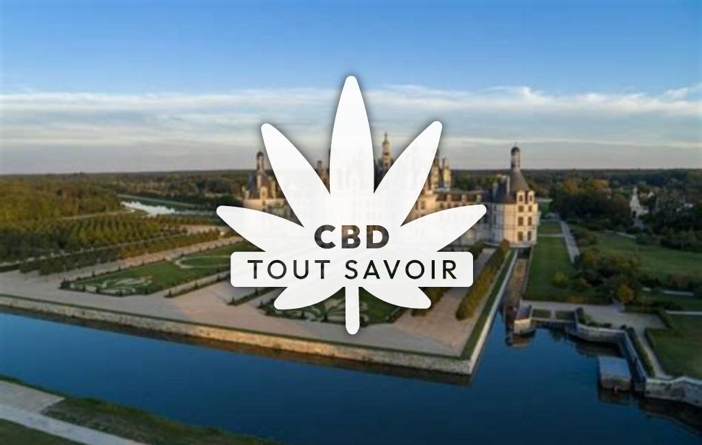 Village à Chambord avec feuille Cannabis CBD