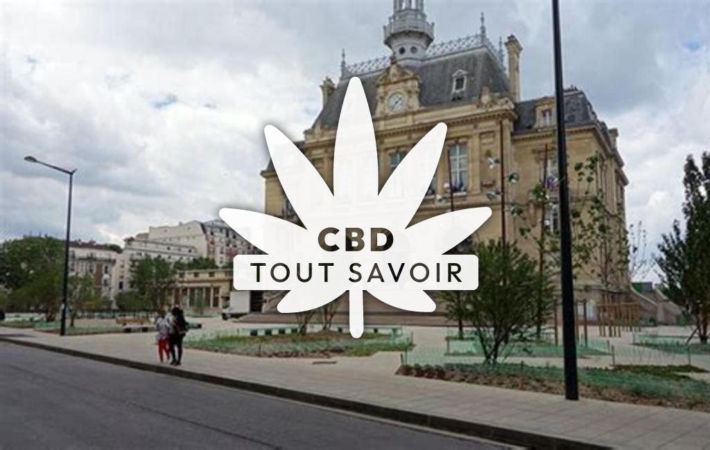 Village à Asnieres avec feuille Cannabis CBD