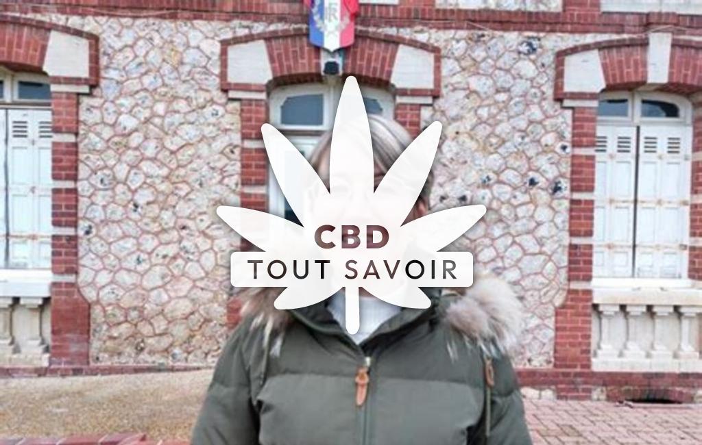 Village à Appeville-Annebault avec feuille Cannabis CBD