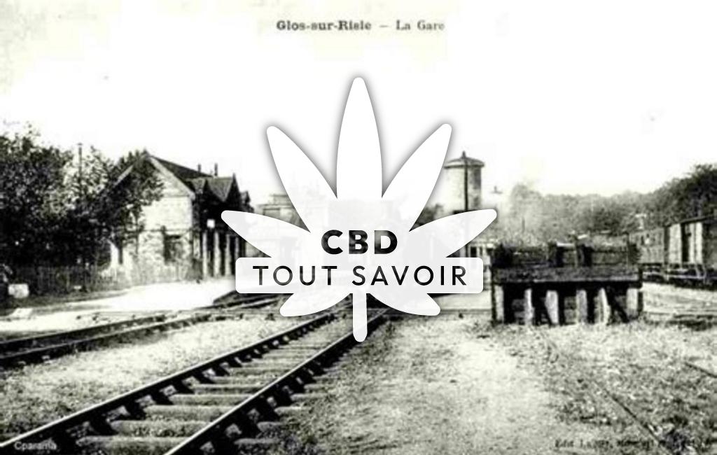 Village à Glos-sur-Risle avec feuille Cannabis CBD
