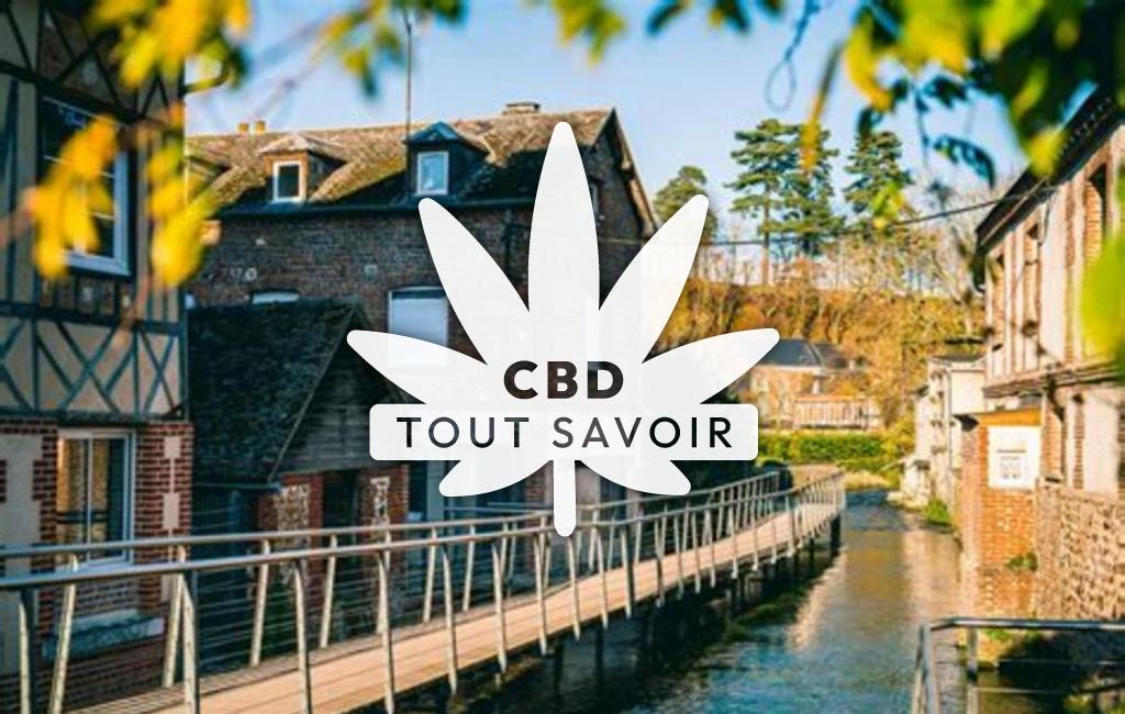 Village à Bernay avec feuille Cannabis CBD