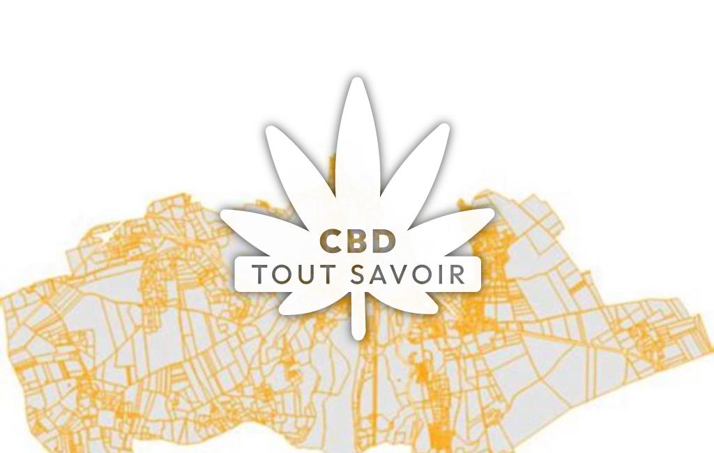 Village à Nassandres-sur-Risle avec feuille Cannabis CBD