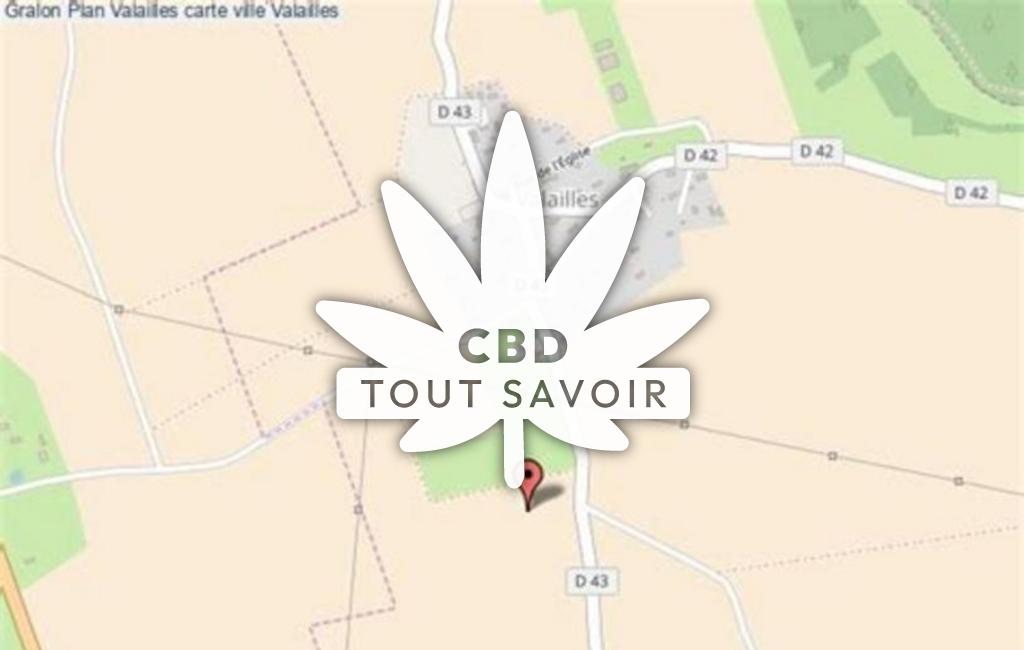 Village à Valailles avec feuille Cannabis CBD