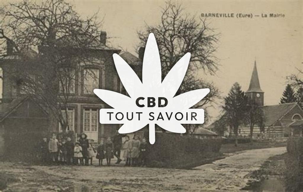 Village à Barneville-sur-Seine avec feuille Cannabis CBD