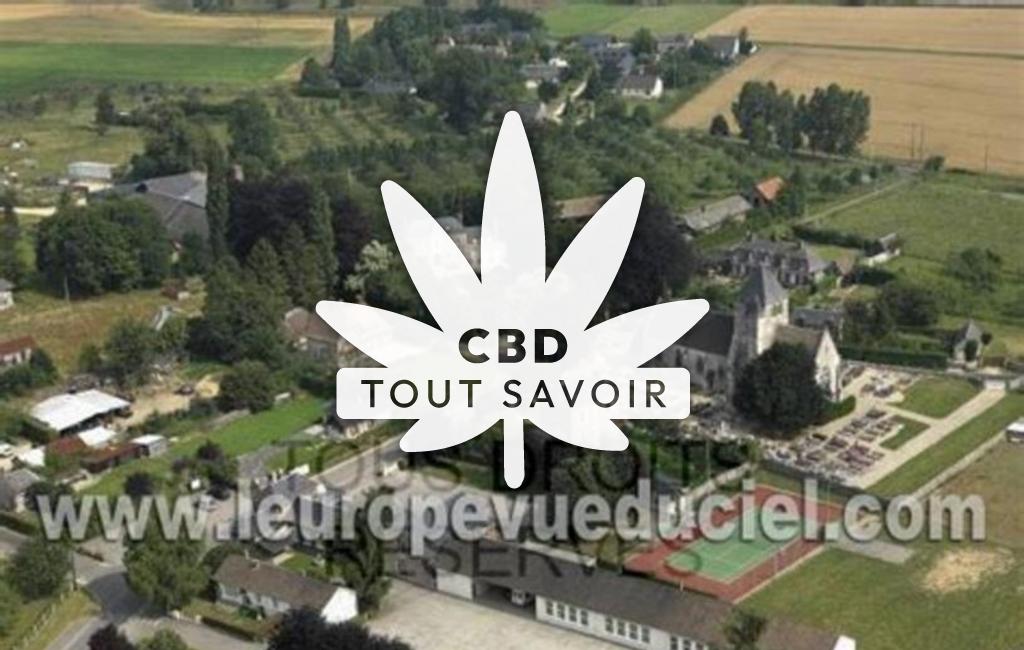 Village à Bouquetot avec feuille Cannabis CBD