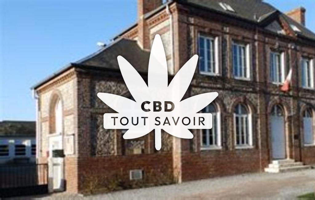 Village à Caumont avec feuille Cannabis CBD