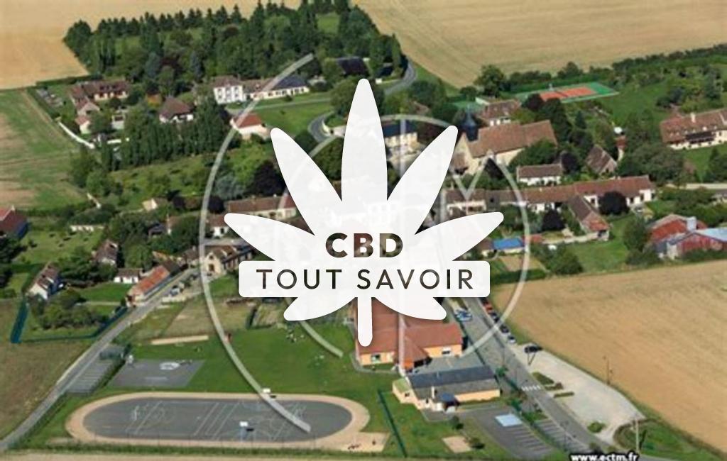 Village à Marcilly-la-Campagne avec feuille Cannabis CBD