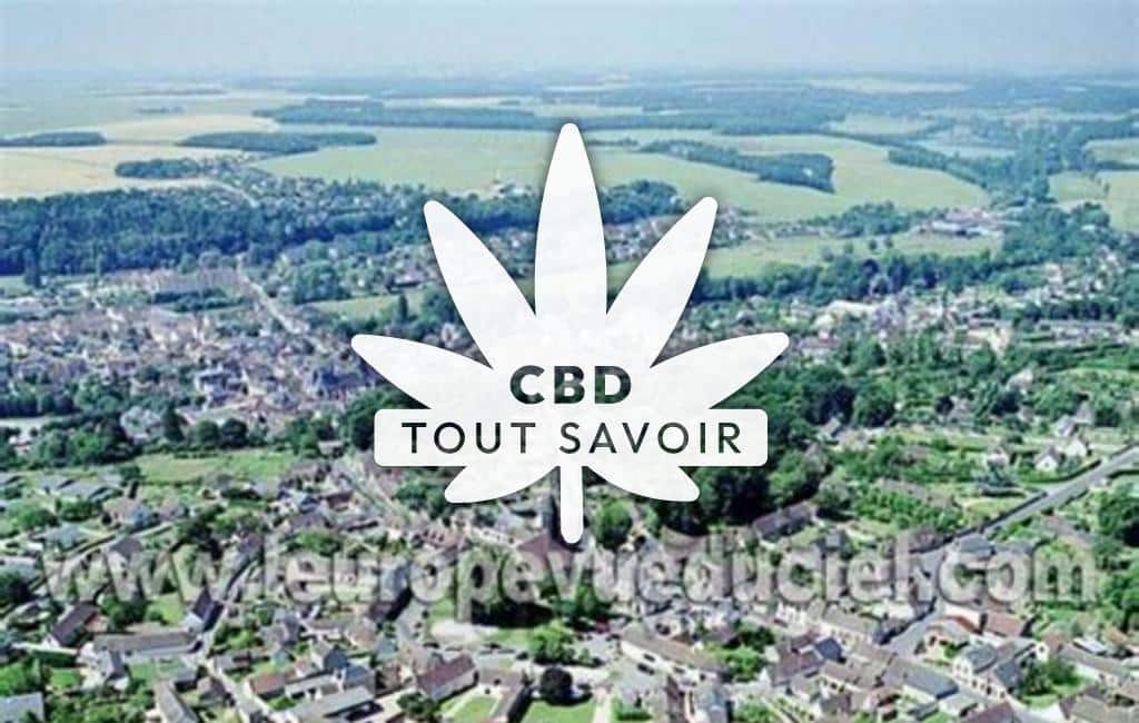 Village à Nonancourt avec feuille Cannabis CBD