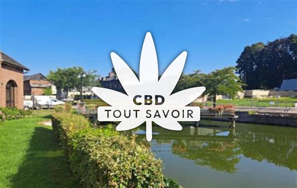 Village à Amfreville-Saint-Amand avec feuille Cannabis CBD