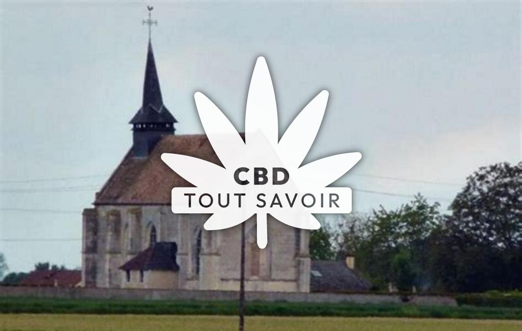 Village à La-Pyle avec feuille Cannabis CBD