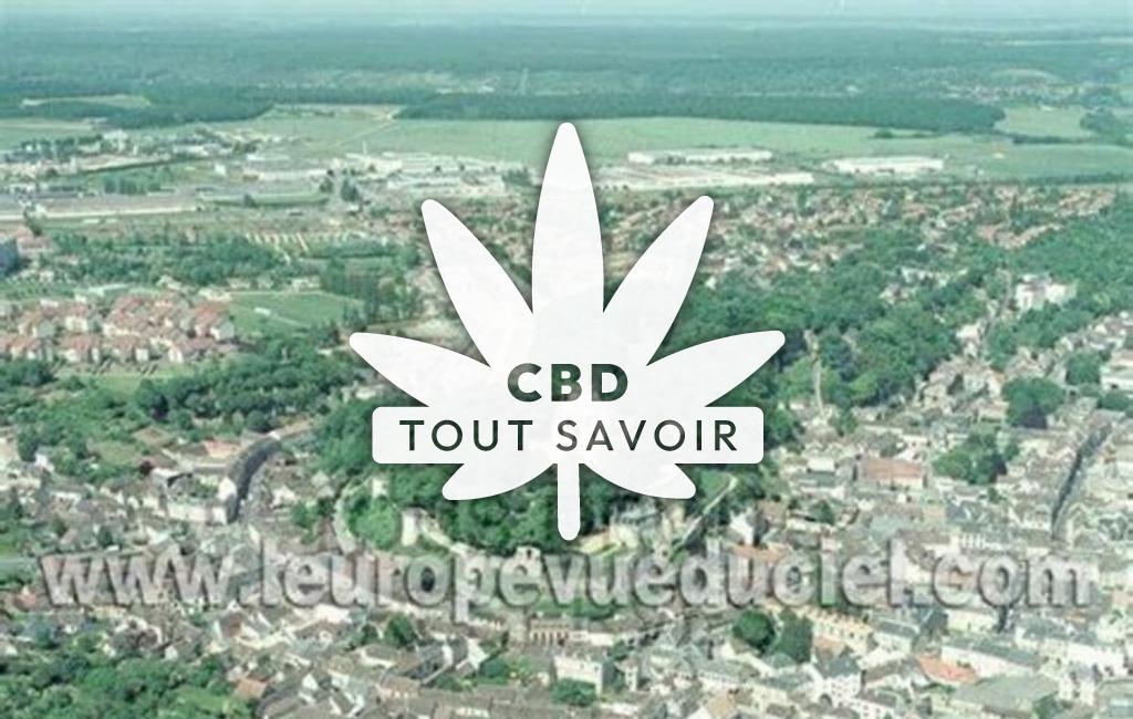 Village à Vraiville avec feuille Cannabis CBD