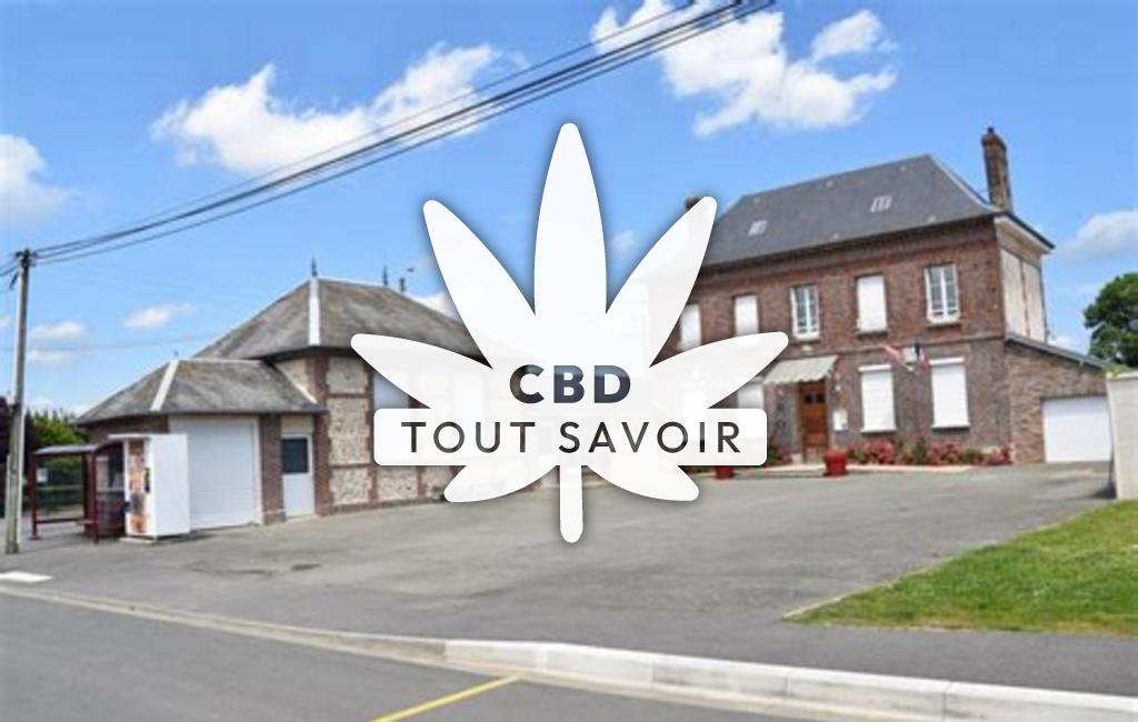 Village à Amfreville-les-Champs avec feuille Cannabis CBD