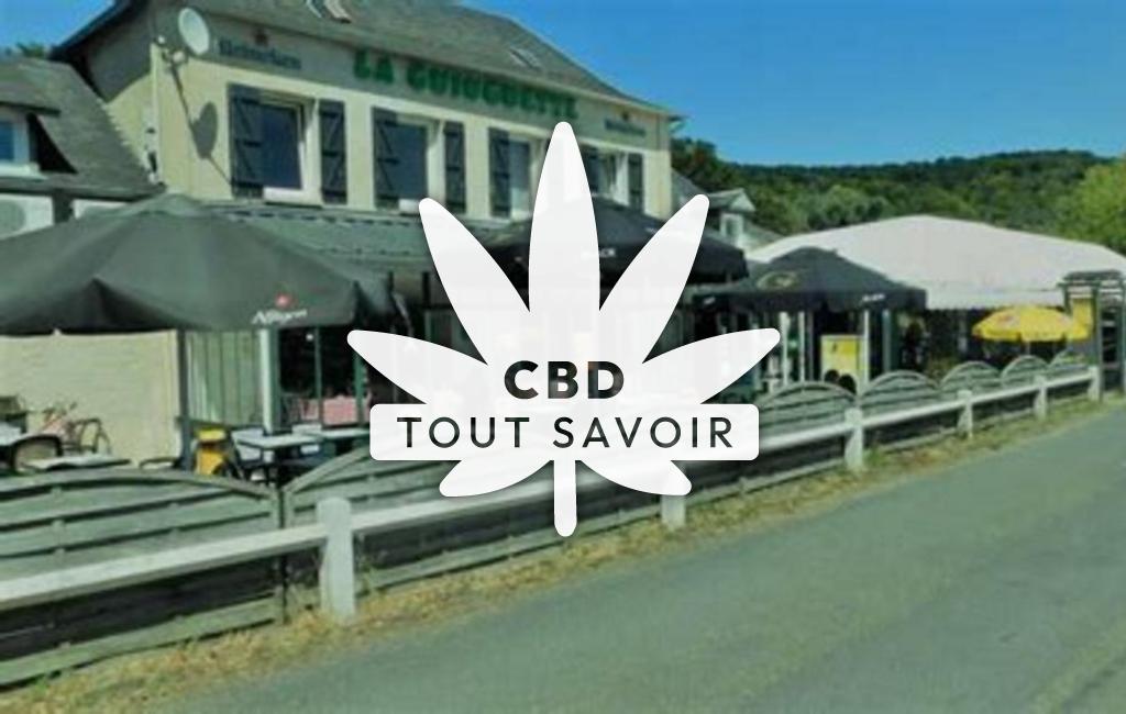 Village à Amfreville-sous-les-Monts avec feuille Cannabis CBD