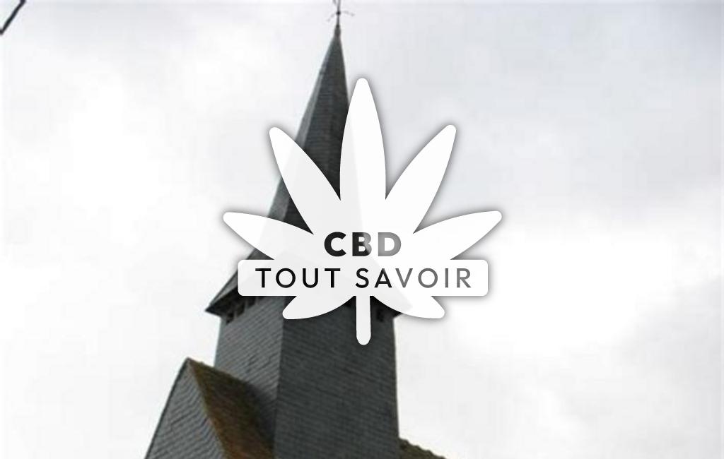 Village à Saint-Laurent-du-Tencement avec feuille Cannabis CBD