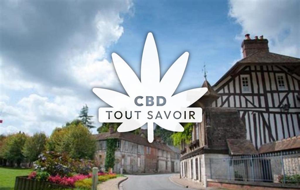 Village à Acquigny avec feuille Cannabis CBD