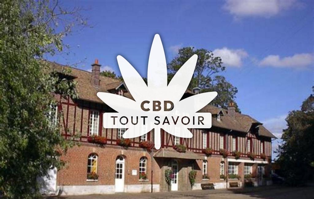 Village à Canappeville avec feuille Cannabis CBD