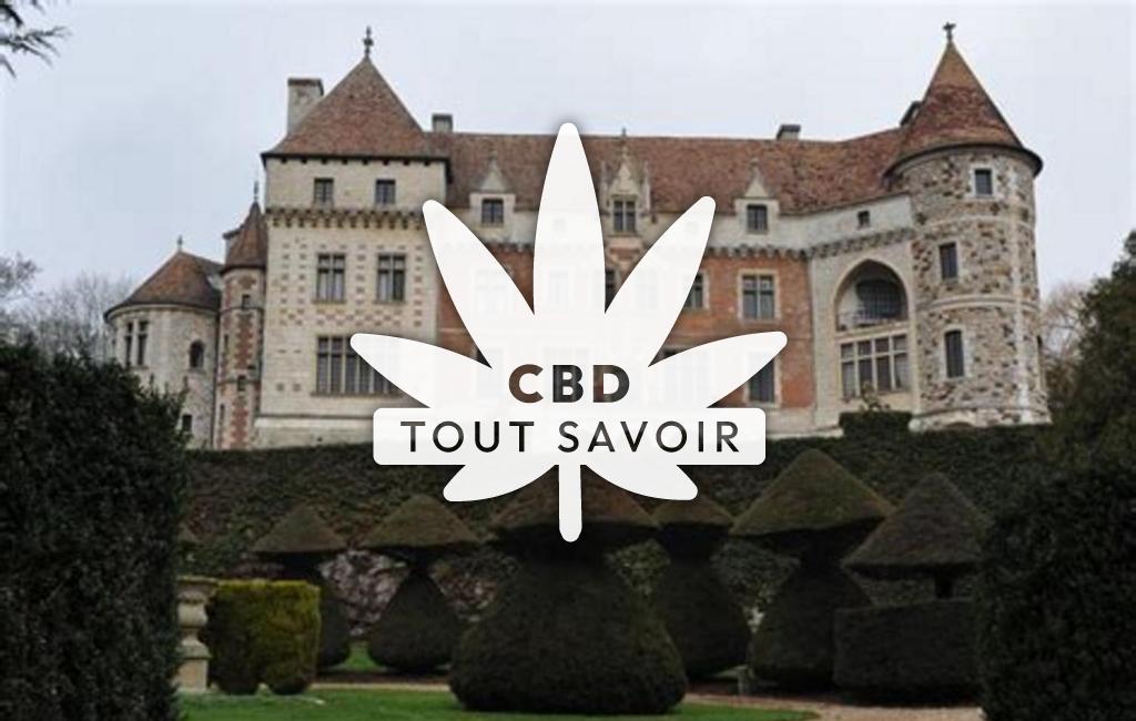 Village à Houetteville avec feuille Cannabis CBD