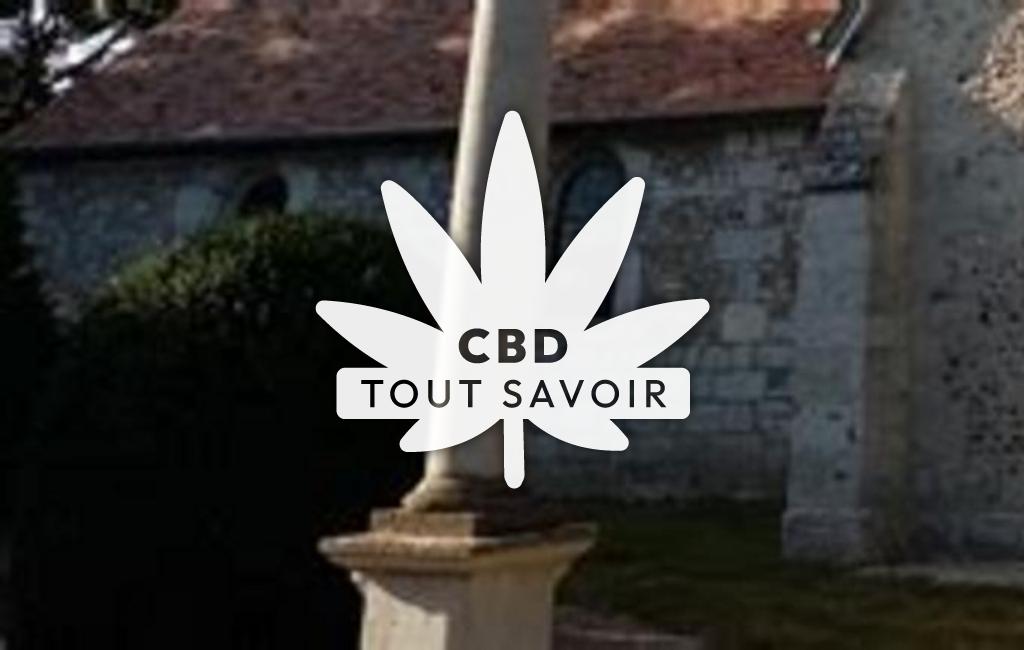 Village à Quatremare avec feuille Cannabis CBD