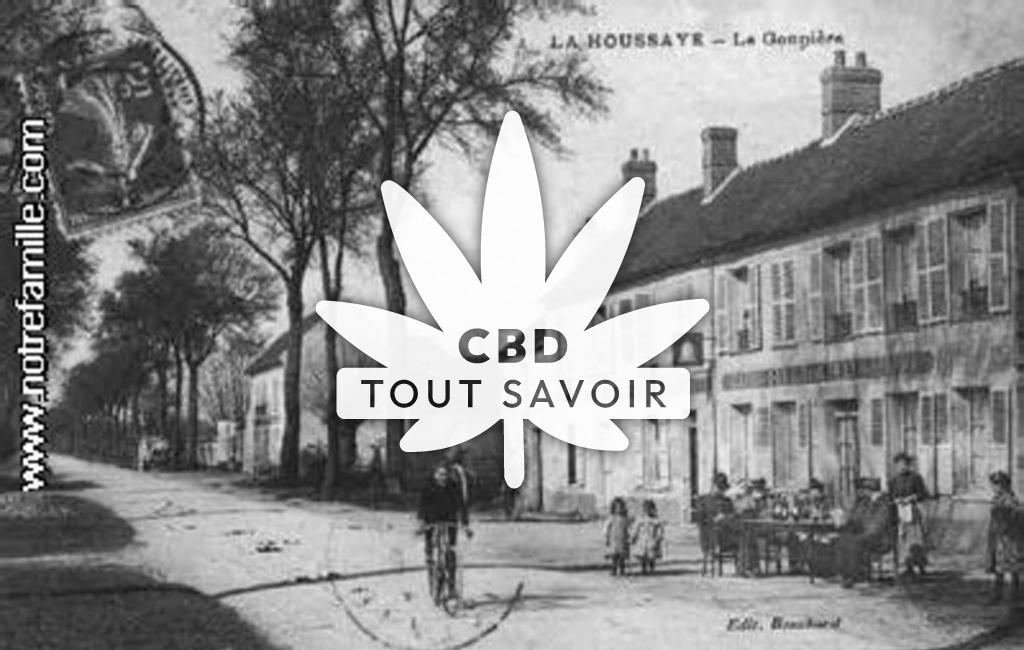 Village à La-Houssaye avec feuille Cannabis CBD