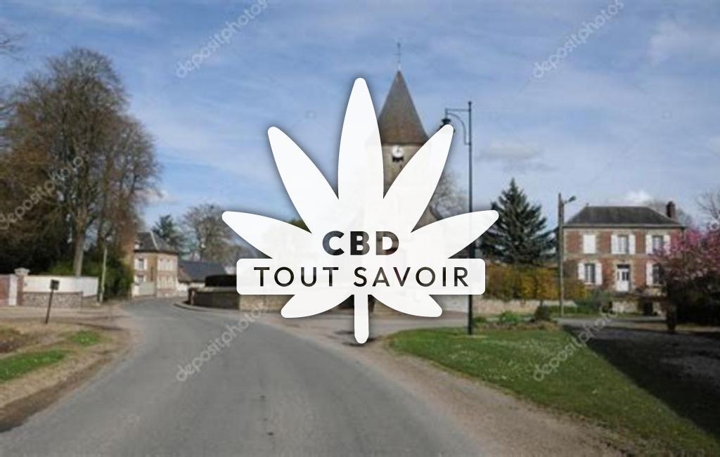Village à Villers-en-Vexin avec feuille Cannabis CBD