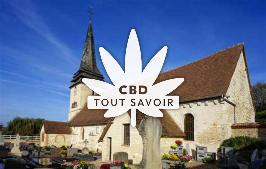 Village à Connelles avec feuille Cannabis CBD