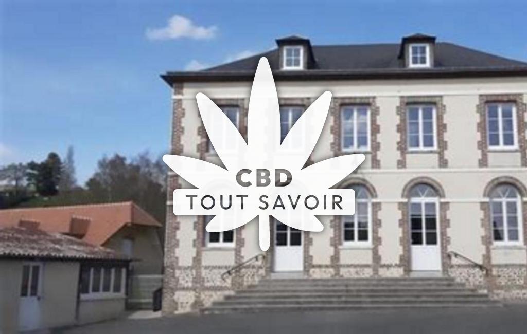 Village à Daubeuf-Pres-Vatteville avec feuille Cannabis CBD