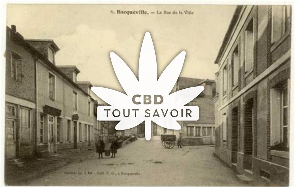 Village à Bacqueville avec feuille Cannabis CBD