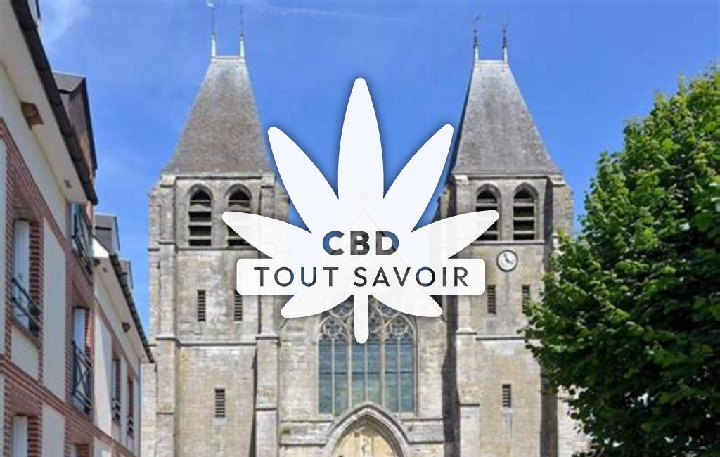 Village à Ecouis avec feuille Cannabis CBD