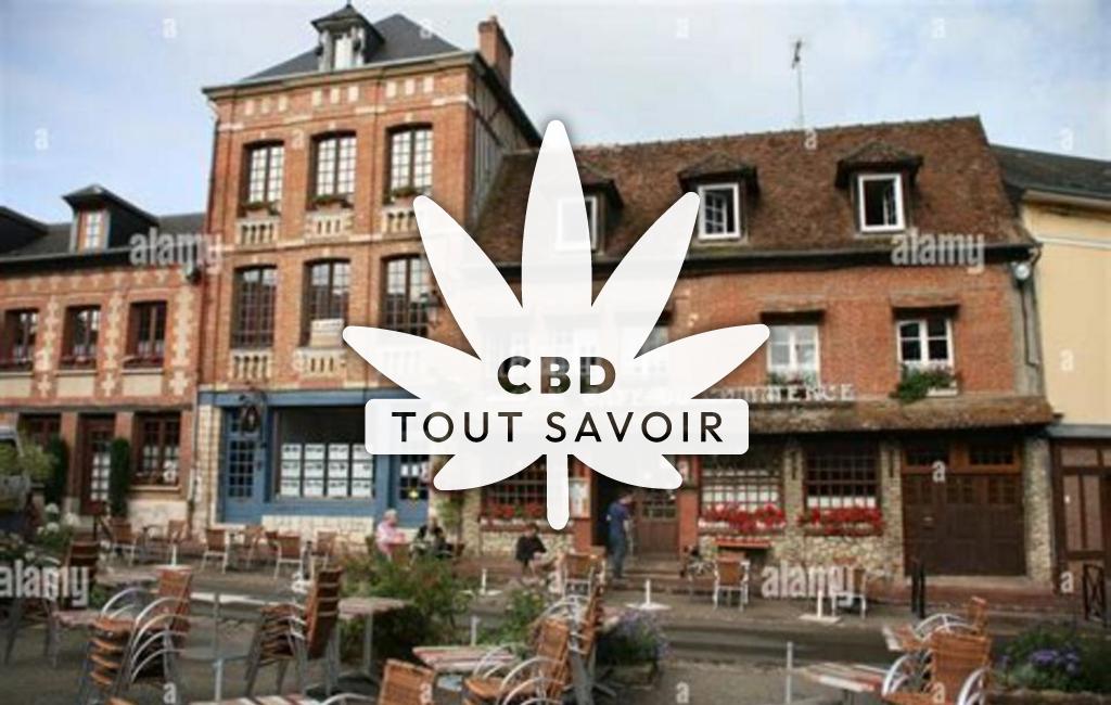 Village à Lisors avec feuille Cannabis CBD