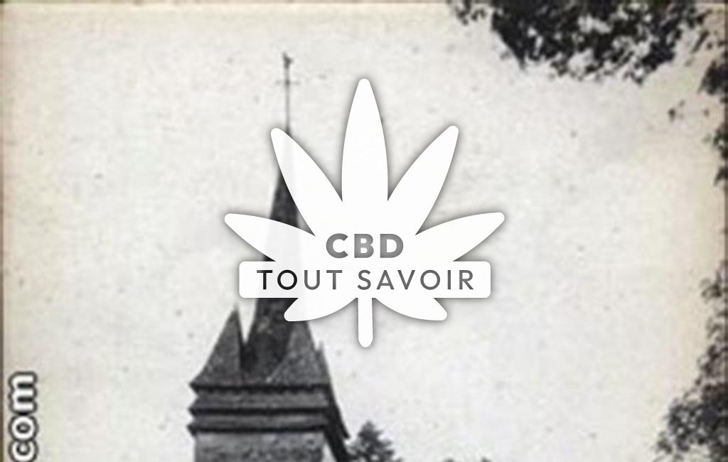 Village à Beauficel-en-Lyons avec feuille Cannabis CBD