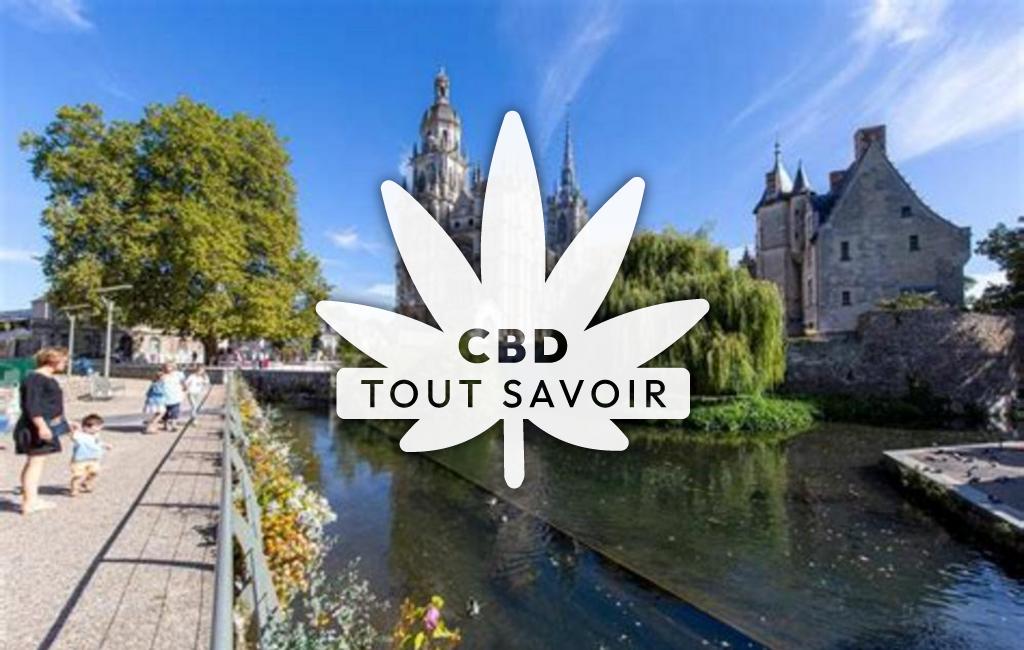 Village à Bosquentin avec feuille Cannabis CBD