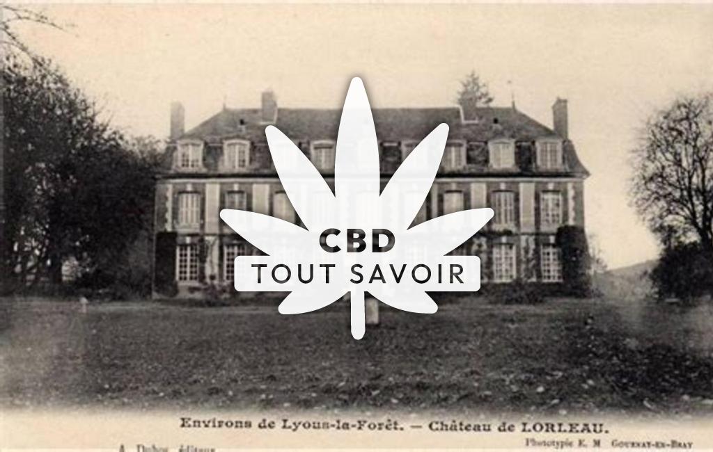 Village à Lorleau avec feuille Cannabis CBD