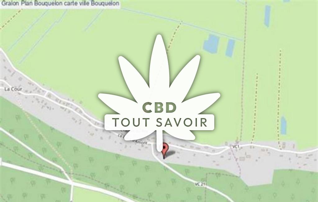 Village à Bouquelon avec feuille Cannabis CBD