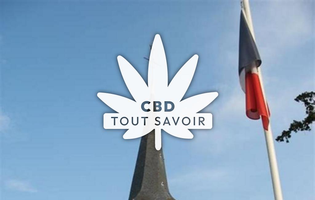 Village à Saint-Symphorien avec feuille Cannabis CBD
