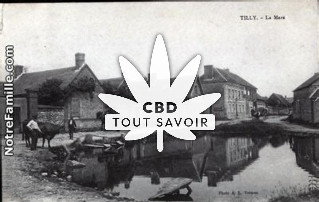 Village à Tilly avec feuille Cannabis CBD