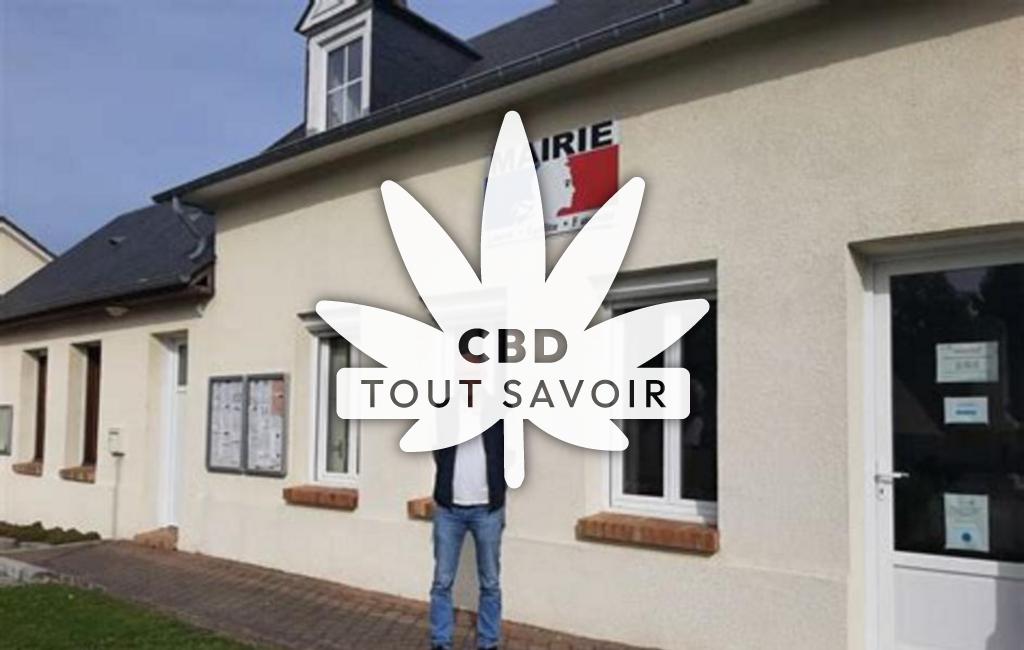 Village à Thenouville avec feuille Cannabis CBD