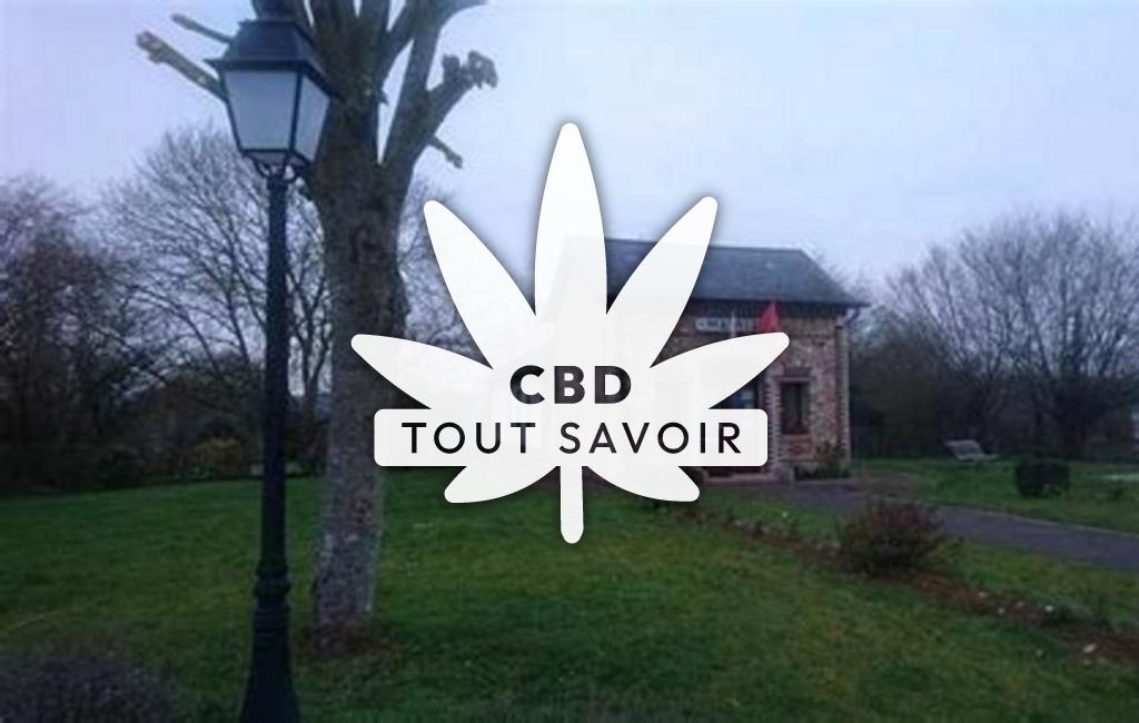 Village à Voiscreville avec feuille Cannabis CBD