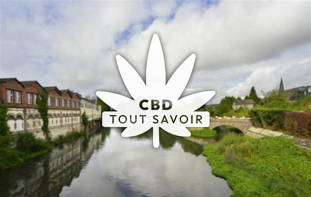 Village à Croth avec feuille Cannabis CBD
