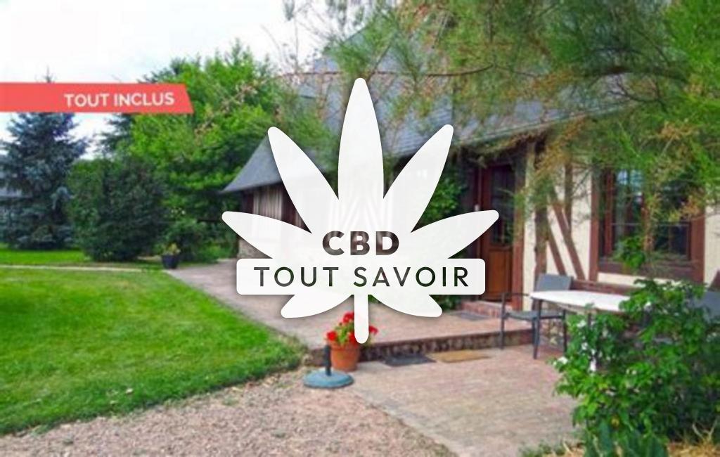 Village à Epreville-en-Lieuvin avec feuille Cannabis CBD