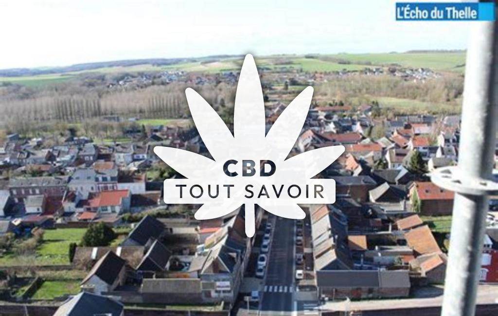 Village à Ailly avec feuille Cannabis CBD